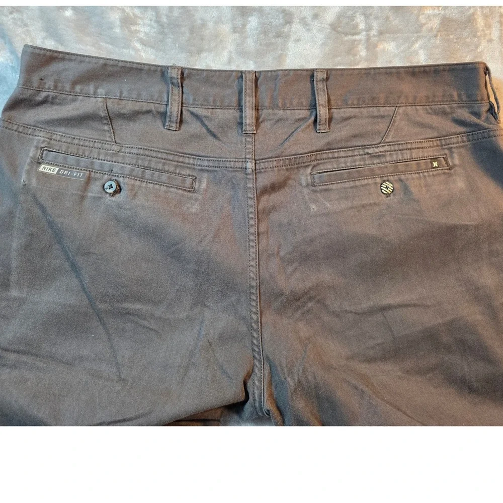 Hurley Nike Dri-FIT‎ Worker Chino Pants Mens 36x30 Straight Leg, Zip Pocket